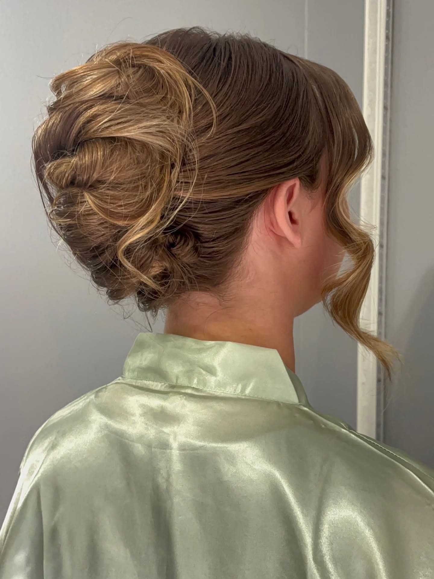Soft bridal updo